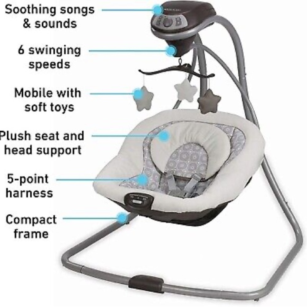 COPY - GRACO- Simple Sway Swing ( Abbington Collection)